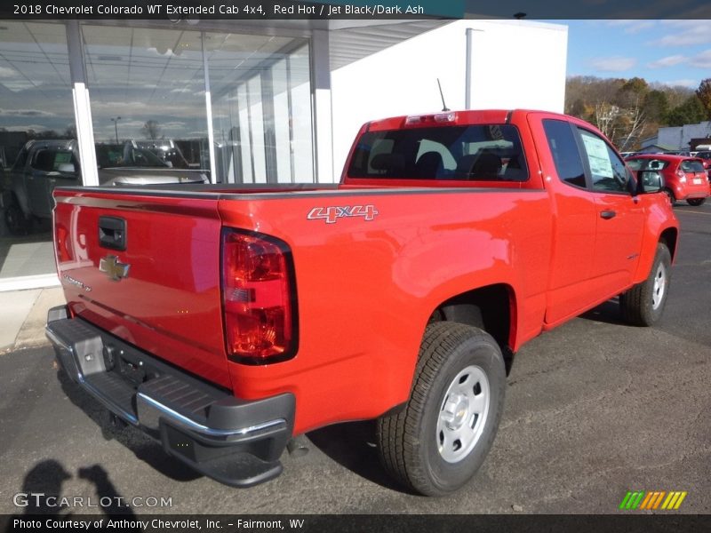 Red Hot / Jet Black/Dark Ash 2018 Chevrolet Colorado WT Extended Cab 4x4