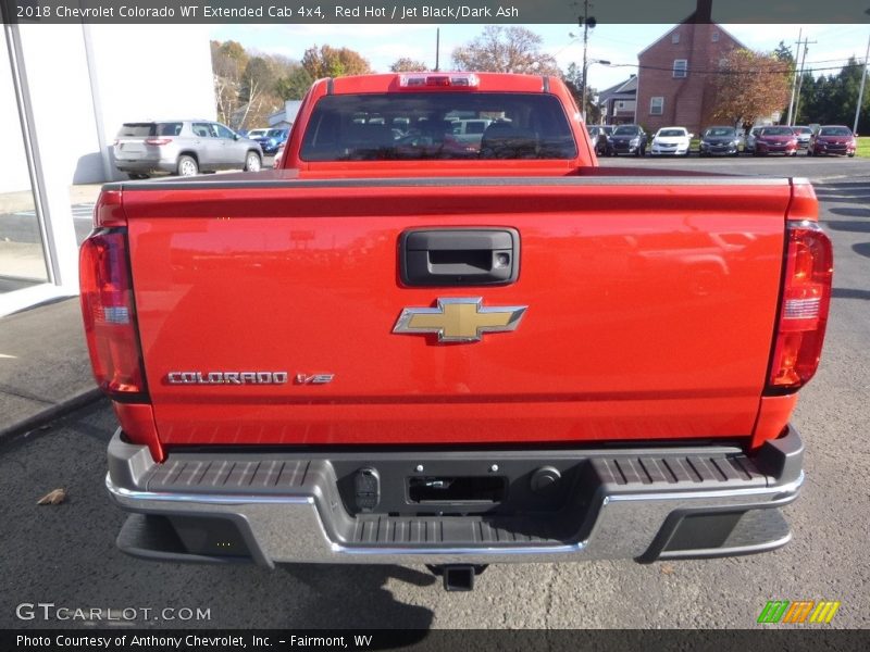 Red Hot / Jet Black/Dark Ash 2018 Chevrolet Colorado WT Extended Cab 4x4