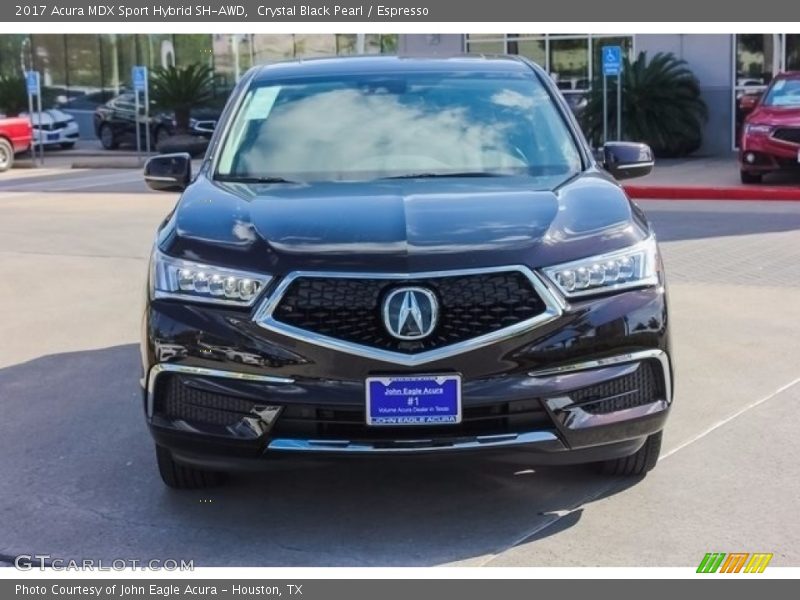 Crystal Black Pearl / Espresso 2017 Acura MDX Sport Hybrid SH-AWD