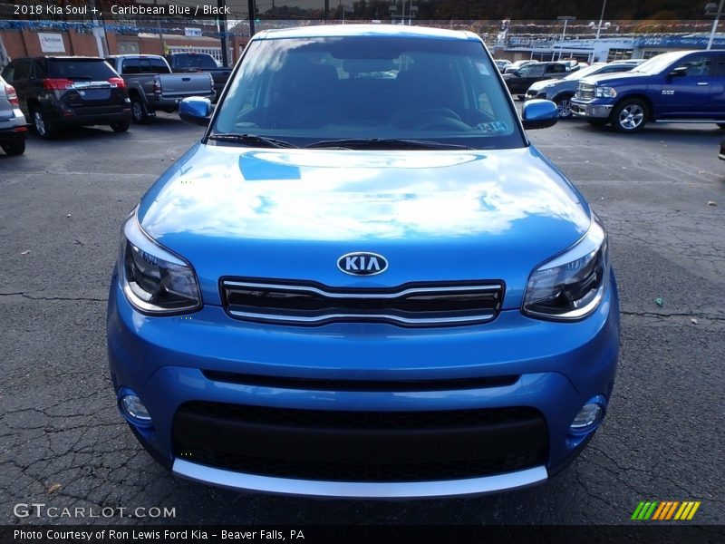 Caribbean Blue / Black 2018 Kia Soul +