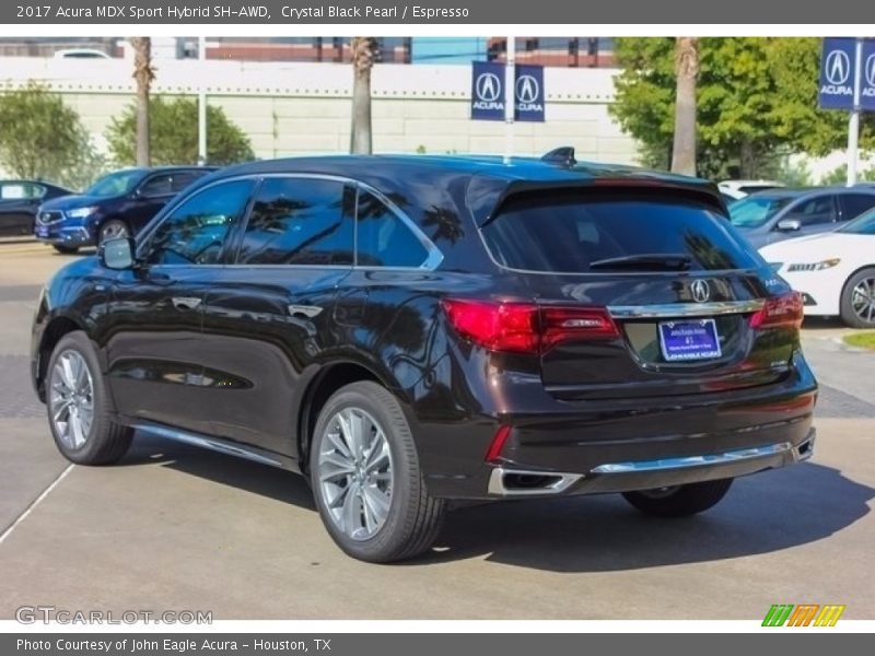 Crystal Black Pearl / Espresso 2017 Acura MDX Sport Hybrid SH-AWD