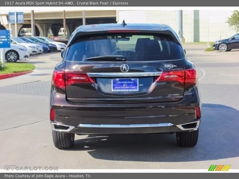 Crystal Black Pearl / Espresso 2017 Acura MDX Sport Hybrid SH-AWD