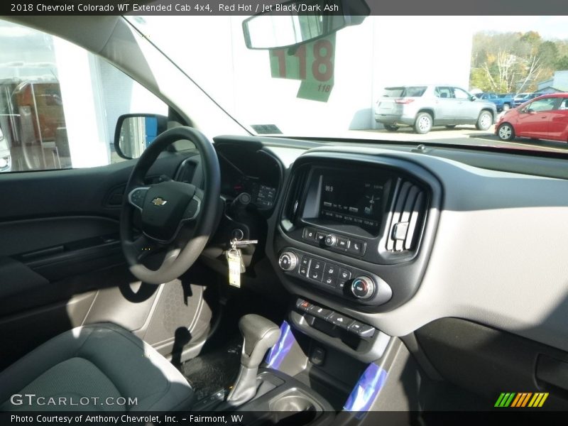 Red Hot / Jet Black/Dark Ash 2018 Chevrolet Colorado WT Extended Cab 4x4