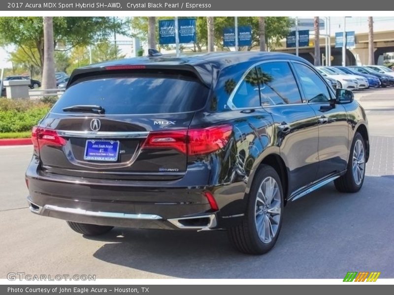 Crystal Black Pearl / Espresso 2017 Acura MDX Sport Hybrid SH-AWD