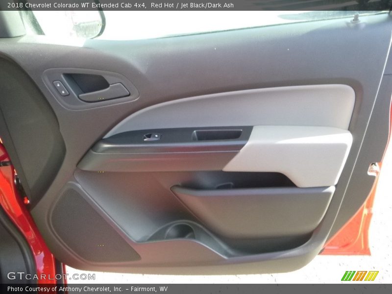 Red Hot / Jet Black/Dark Ash 2018 Chevrolet Colorado WT Extended Cab 4x4