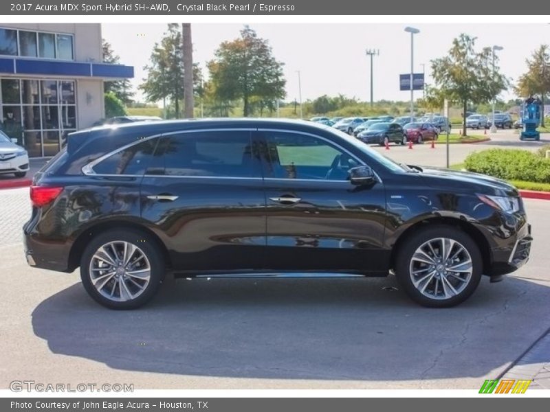Crystal Black Pearl / Espresso 2017 Acura MDX Sport Hybrid SH-AWD