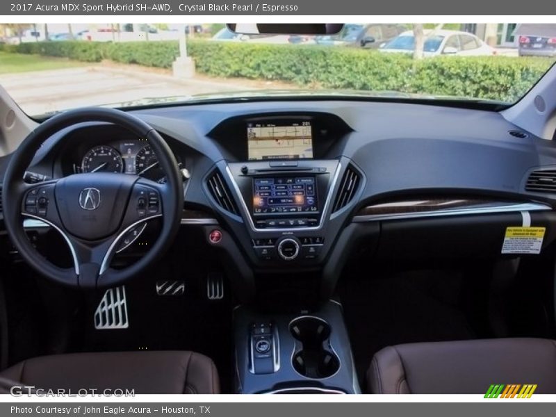 Crystal Black Pearl / Espresso 2017 Acura MDX Sport Hybrid SH-AWD
