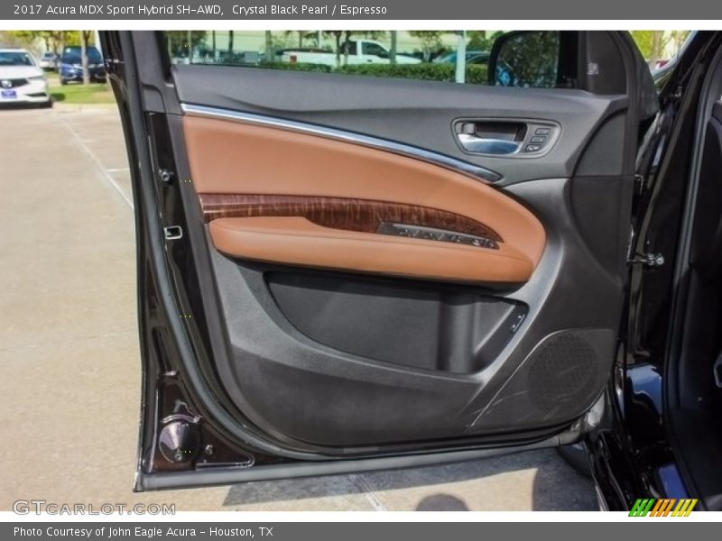 Crystal Black Pearl / Espresso 2017 Acura MDX Sport Hybrid SH-AWD