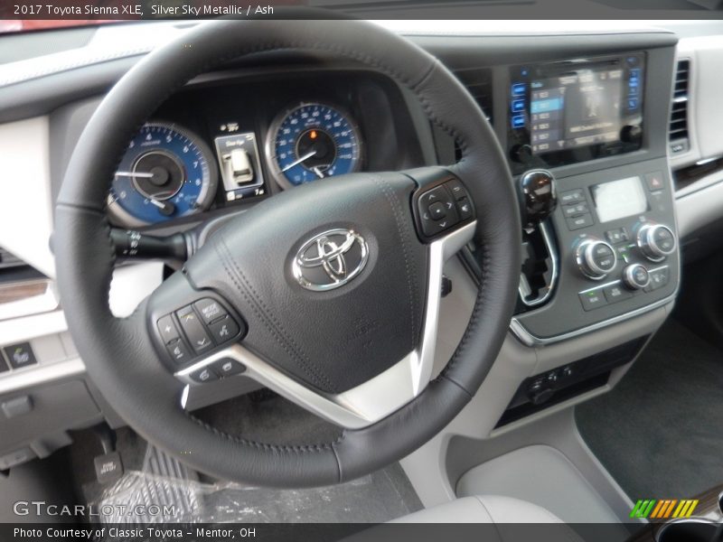 Silver Sky Metallic / Ash 2017 Toyota Sienna XLE