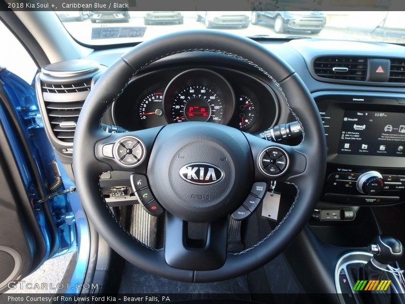 Caribbean Blue / Black 2018 Kia Soul +