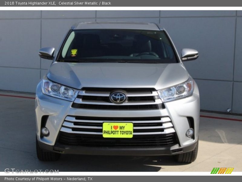 Celestial Silver Metallic / Black 2018 Toyota Highlander XLE