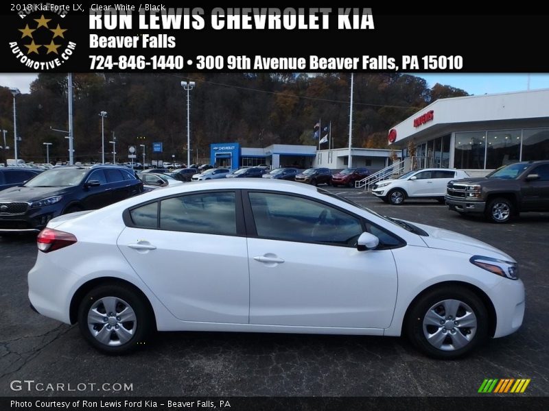 Clear White / Black 2018 Kia Forte LX