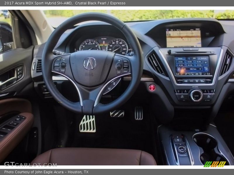 Crystal Black Pearl / Espresso 2017 Acura MDX Sport Hybrid SH-AWD