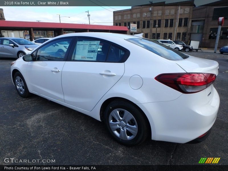 Clear White / Black 2018 Kia Forte LX