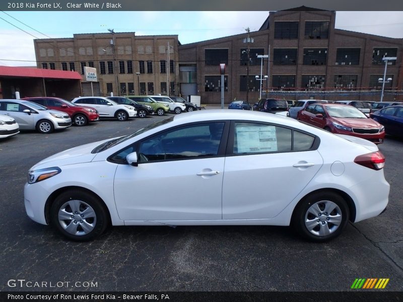 Clear White / Black 2018 Kia Forte LX