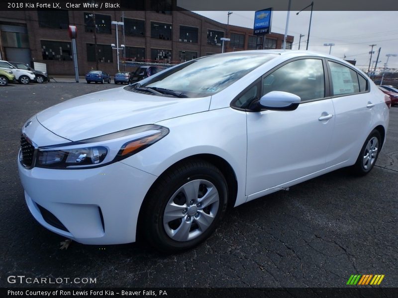 Clear White / Black 2018 Kia Forte LX