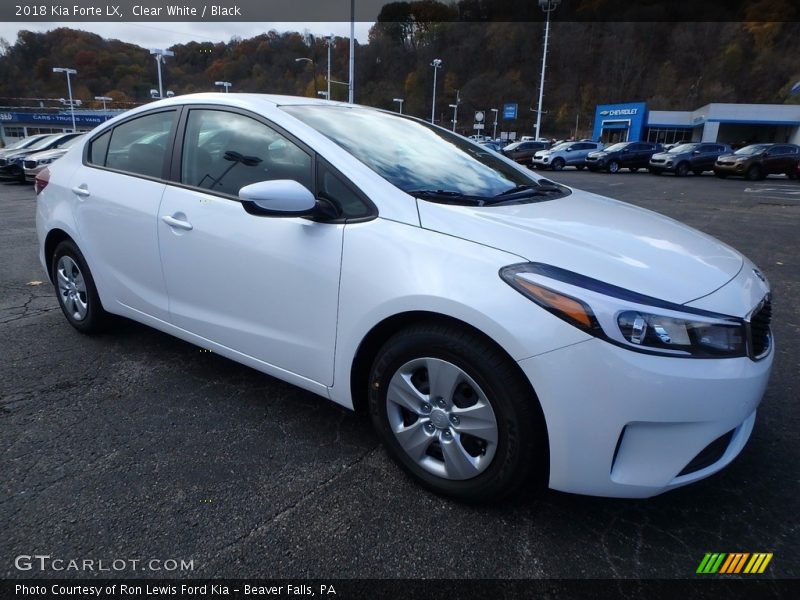Clear White / Black 2018 Kia Forte LX