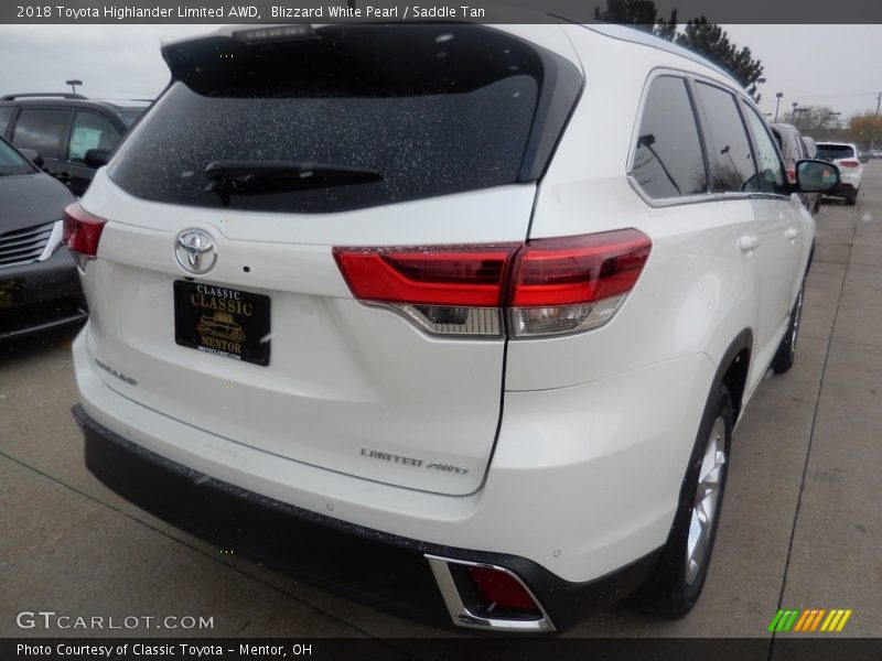 Blizzard White Pearl / Saddle Tan 2018 Toyota Highlander Limited AWD