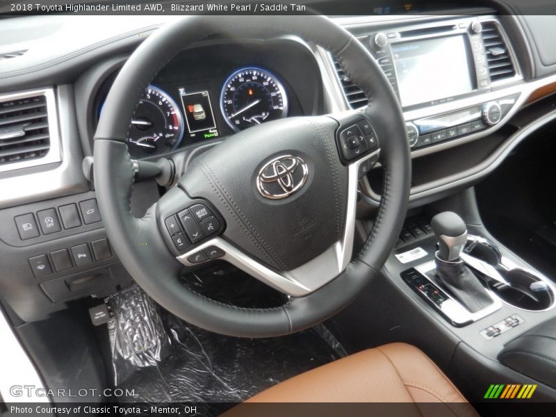 Blizzard White Pearl / Saddle Tan 2018 Toyota Highlander Limited AWD