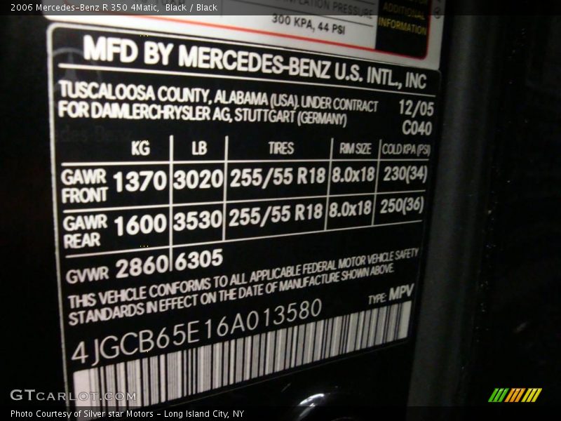 Black / Black 2006 Mercedes-Benz R 350 4Matic