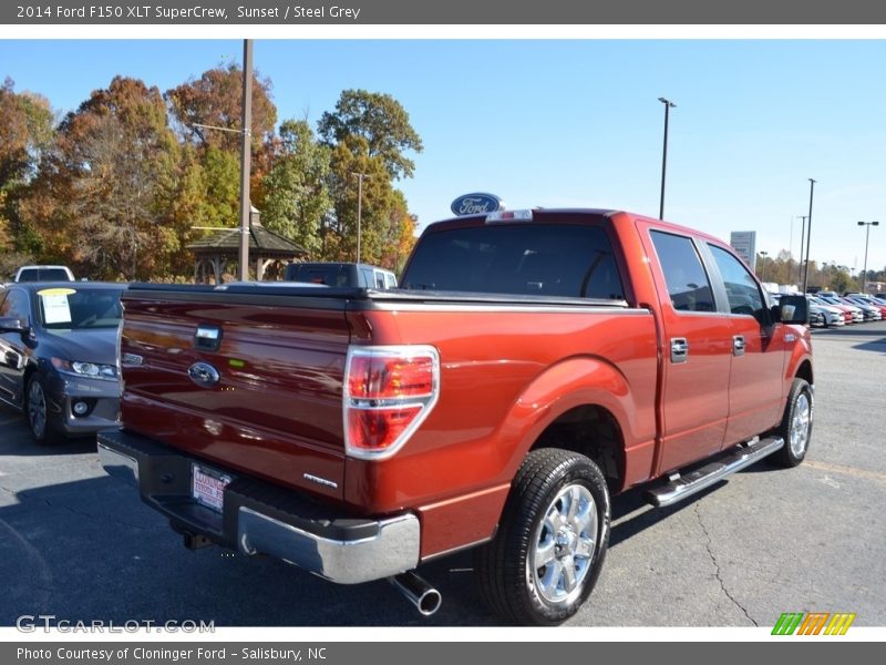 Sunset / Steel Grey 2014 Ford F150 XLT SuperCrew