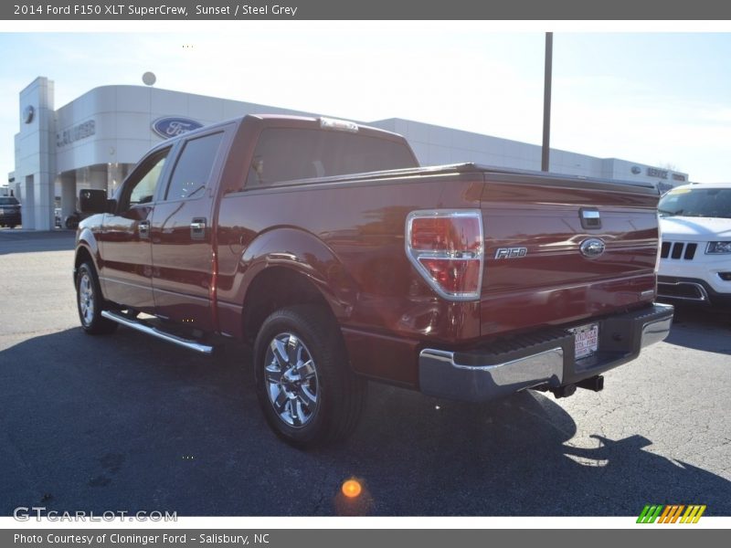 Sunset / Steel Grey 2014 Ford F150 XLT SuperCrew
