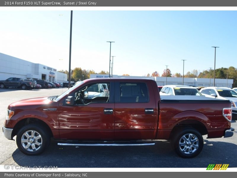 Sunset / Steel Grey 2014 Ford F150 XLT SuperCrew