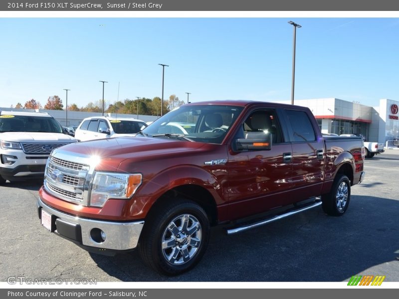 Sunset / Steel Grey 2014 Ford F150 XLT SuperCrew