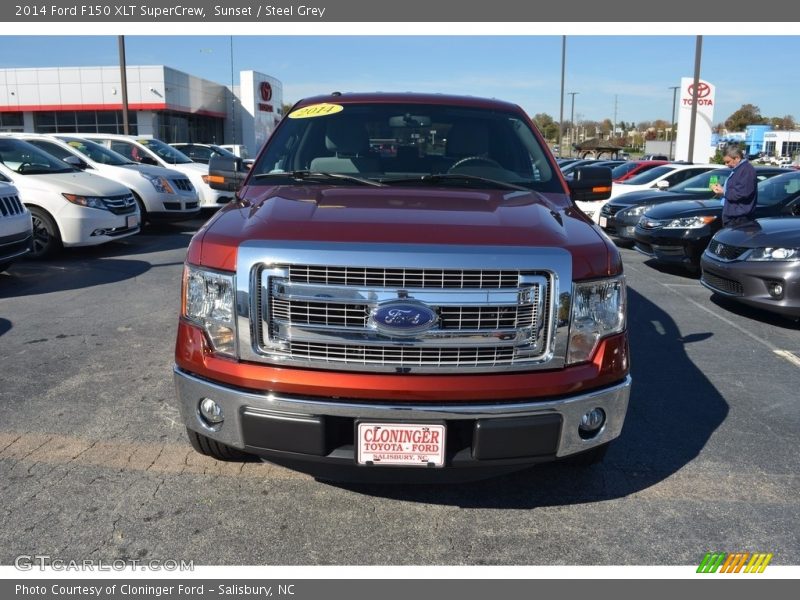 Sunset / Steel Grey 2014 Ford F150 XLT SuperCrew