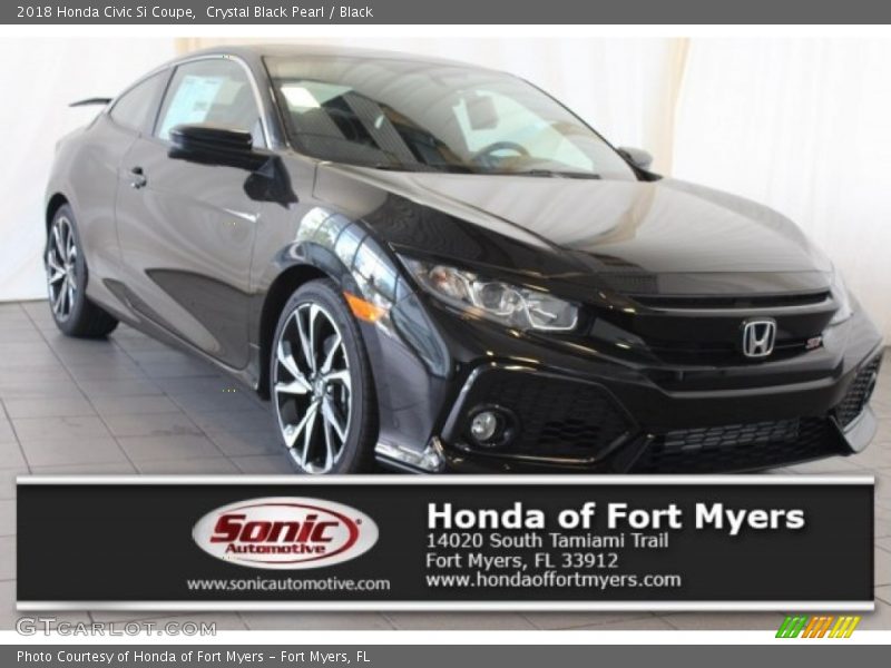 Crystal Black Pearl / Black 2018 Honda Civic Si Coupe