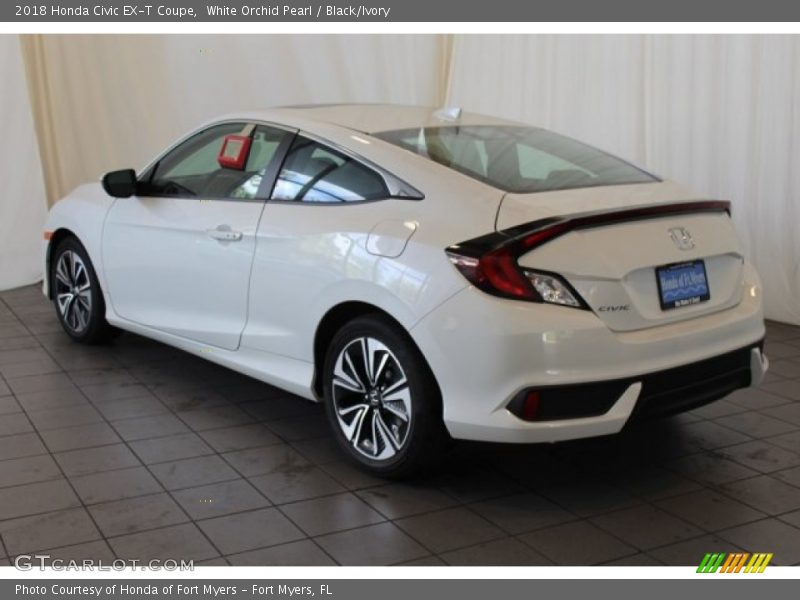 White Orchid Pearl / Black/Ivory 2018 Honda Civic EX-T Coupe