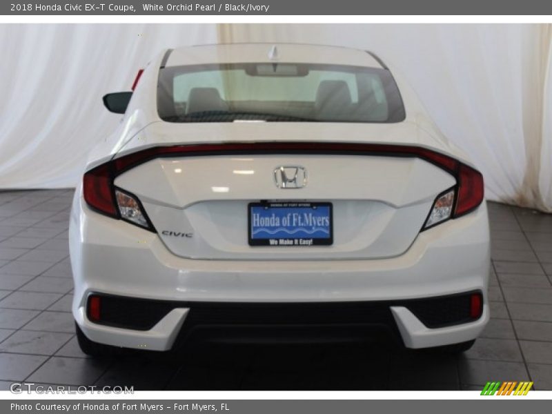 White Orchid Pearl / Black/Ivory 2018 Honda Civic EX-T Coupe