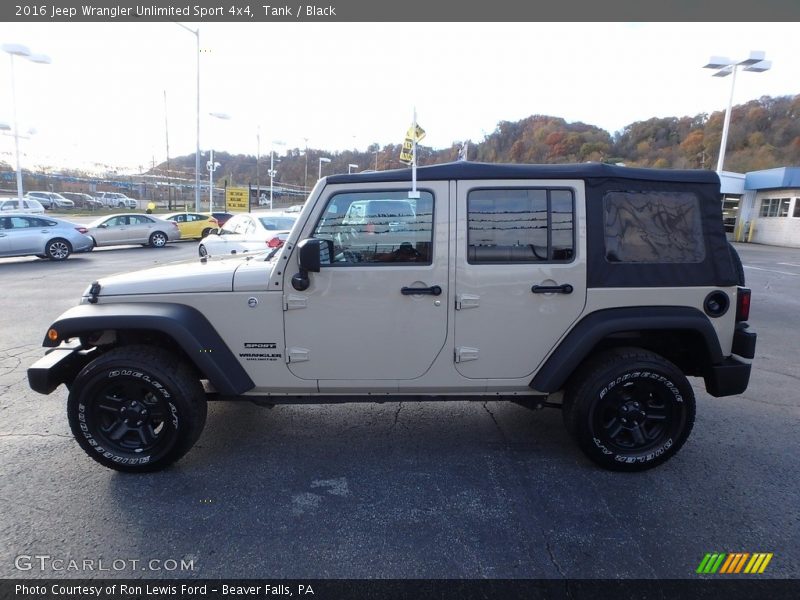 Tank / Black 2016 Jeep Wrangler Unlimited Sport 4x4