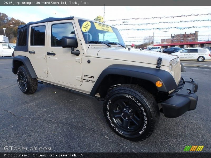 Tank / Black 2016 Jeep Wrangler Unlimited Sport 4x4