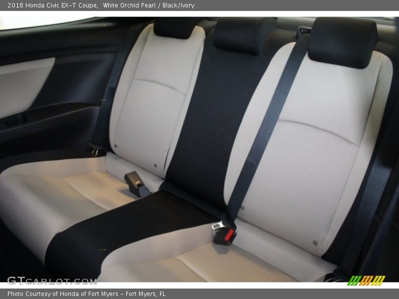 White Orchid Pearl / Black/Ivory 2018 Honda Civic EX-T Coupe