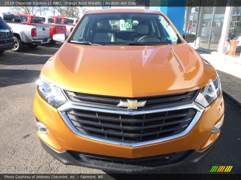 Orange Burst Metallic / Medium Ash Gray 2018 Chevrolet Equinox LS AWD