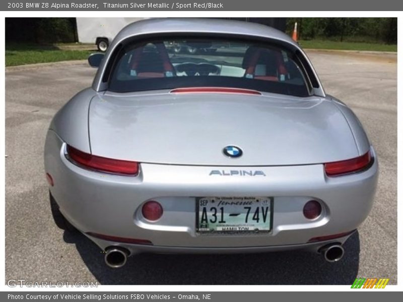 Titanium Silver Metallic / Sport Red/Black 2003 BMW Z8 Alpina Roadster