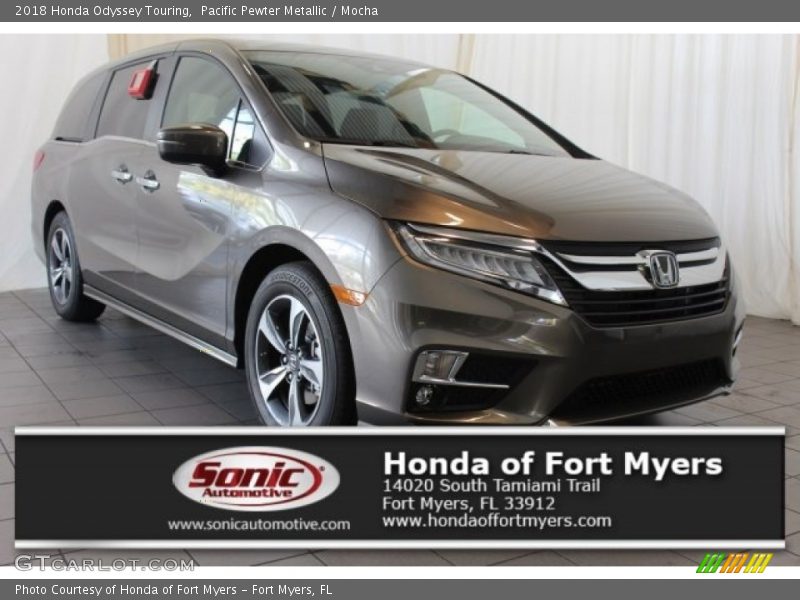 Pacific Pewter Metallic / Mocha 2018 Honda Odyssey Touring