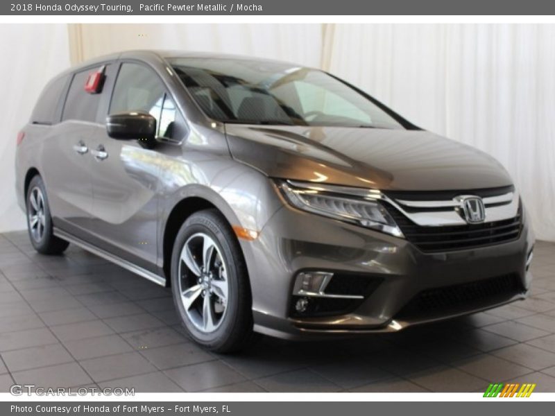 Pacific Pewter Metallic / Mocha 2018 Honda Odyssey Touring