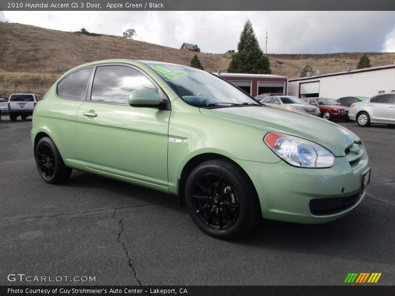 Apple Green / Black 2010 Hyundai Accent GS 3 Door