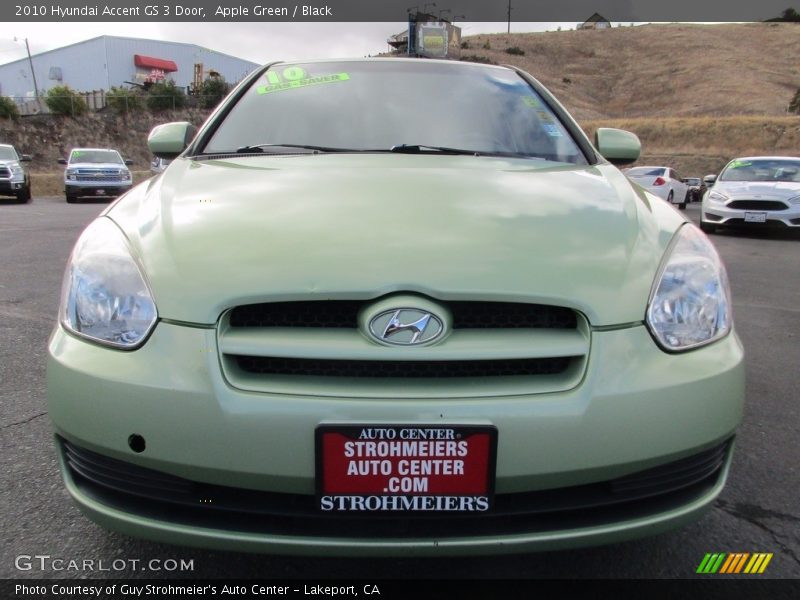 Apple Green / Black 2010 Hyundai Accent GS 3 Door