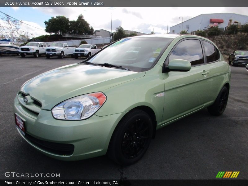 Apple Green / Black 2010 Hyundai Accent GS 3 Door