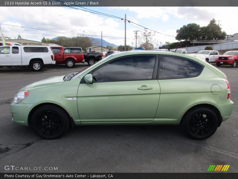 Apple Green / Black 2010 Hyundai Accent GS 3 Door