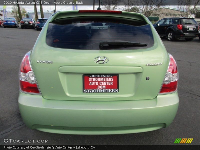 Apple Green / Black 2010 Hyundai Accent GS 3 Door