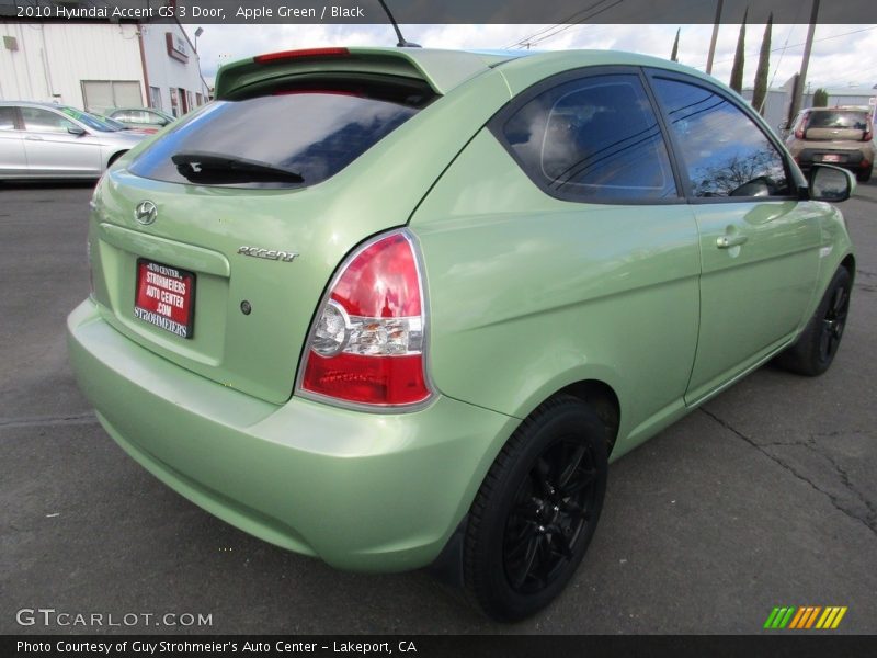 Apple Green / Black 2010 Hyundai Accent GS 3 Door