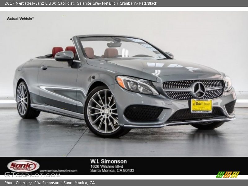 Selenite Grey Metallic / Cranberry Red/Black 2017 Mercedes-Benz C 300 Cabriolet