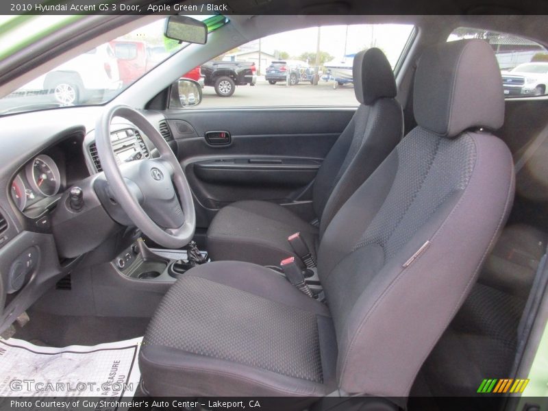 Apple Green / Black 2010 Hyundai Accent GS 3 Door