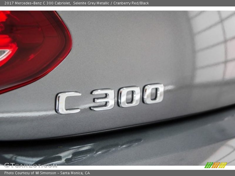 Selenite Grey Metallic / Cranberry Red/Black 2017 Mercedes-Benz C 300 Cabriolet