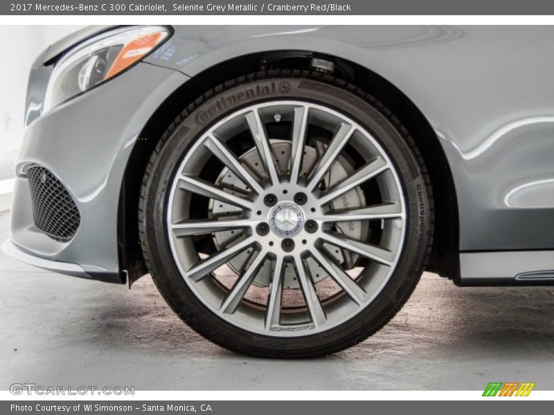 Selenite Grey Metallic / Cranberry Red/Black 2017 Mercedes-Benz C 300 Cabriolet