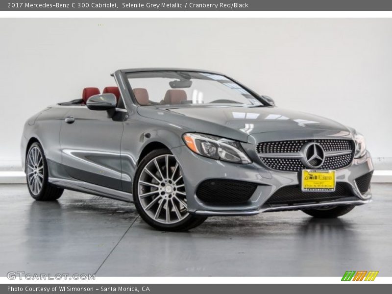 Selenite Grey Metallic / Cranberry Red/Black 2017 Mercedes-Benz C 300 Cabriolet